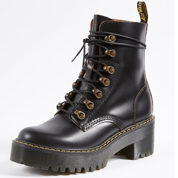 Dr. Martens Shoes - Dr. Martens Women's Leona Leather Heeled Boot